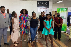 Designers pose with Teams from CMC, Caribbean Export Development Agency and NCF