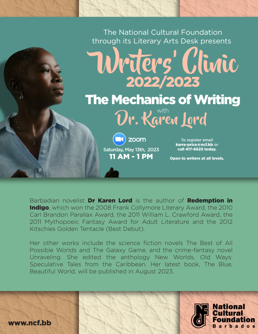 Writers’ Clinic 2022/2023: The Mechanics of Writing with Dr. Karen Lord ...